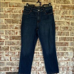 Lee Relaxed Fit Blue Denim Straight Leg High Rise Jeans